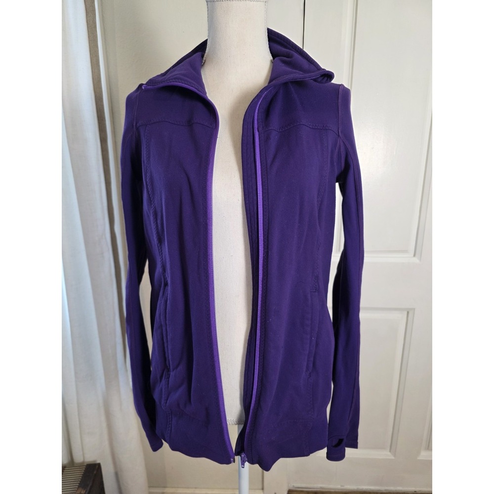 Lululemon Zip Up Sweater Purple Mesh Back Size Unknown (Estimate Small)